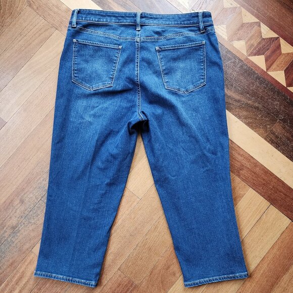 Talbots Flawless Five-Pocket "Crop" Jeans Size 14 Petite - Picture 14 of 16